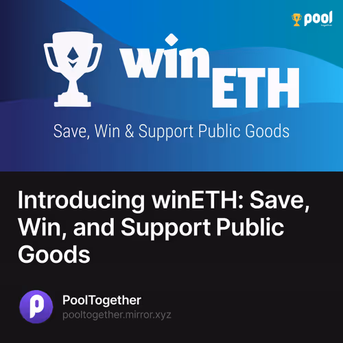 Introducing winETH: Save, Win, and Support Public Goods 15