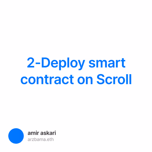 2-Deploy smart contract on Scroll 18/500