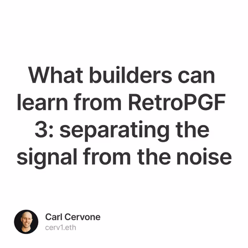 What builders can learn from RetroPGF 3: separating the signal from the noise 20