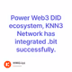Power Web3 DID ecosystem KNN3 Network has integrated .bit successfully.