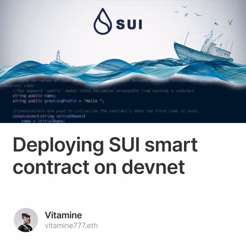Deploying SUI smart contract on devnet 1/100