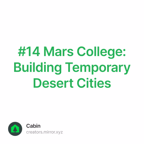 14 Mars College Building Temporary Desert Cities