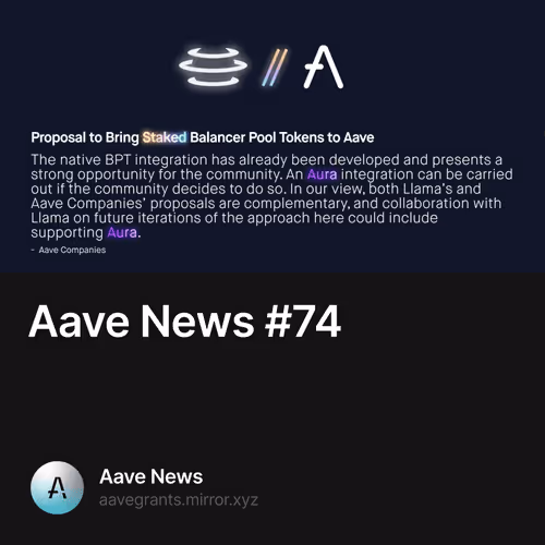 Aave News #74