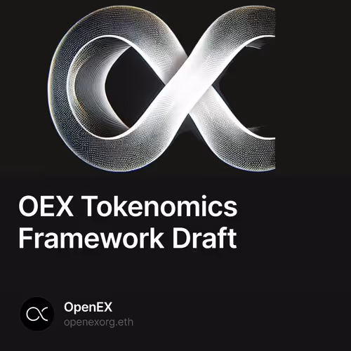 OEX Tokenomics Framework Draft 1