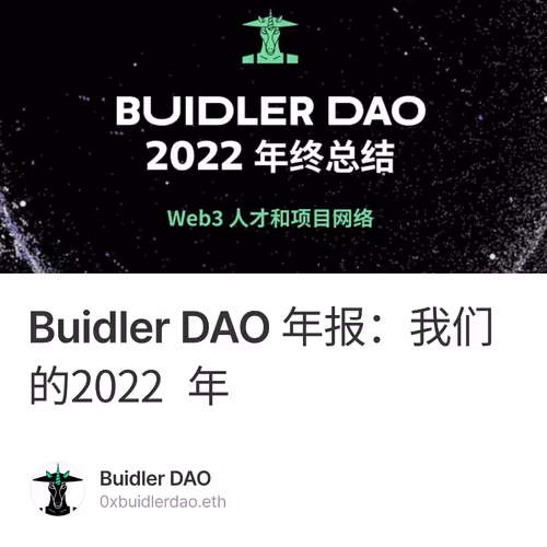Buidler DAO 年报：我们的2022 年 4/500