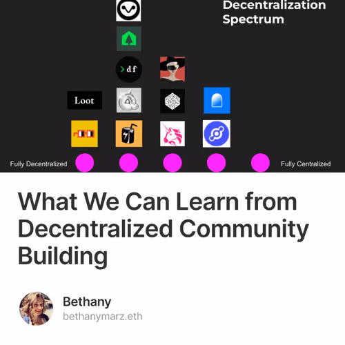 What We Can Learn from Decentralized Community Building 17/200