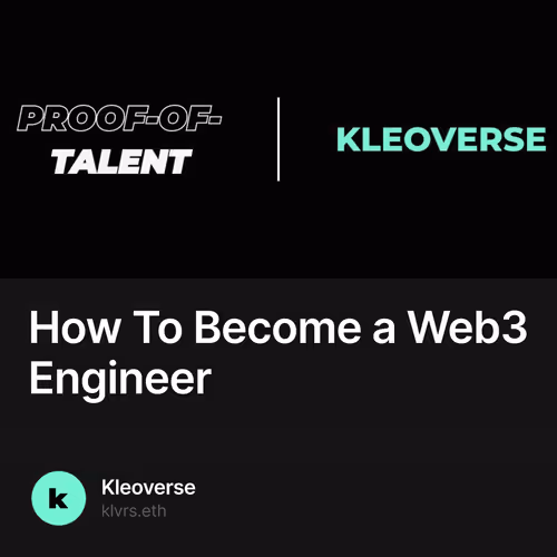 How To Become a Web3 Engineer 19/500