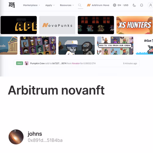 Arbitrum nova生态nft市场