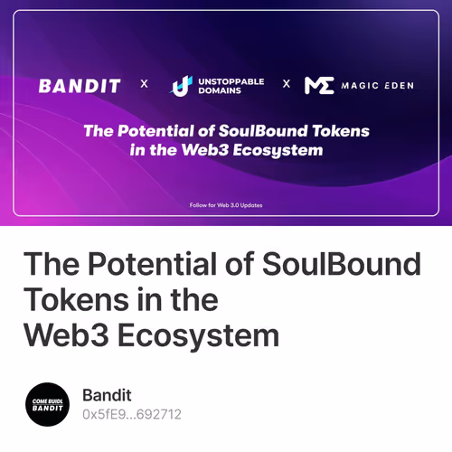 The Potential of SoulBound Tokens in the Web3 Ecosystem 445/500