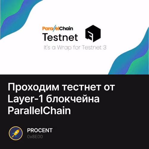 Проходим тестнет от Layer-1 блокчейна ParallelChain 18/50