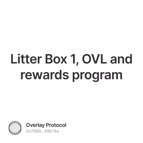Litter Box 1 OVL and rewards program