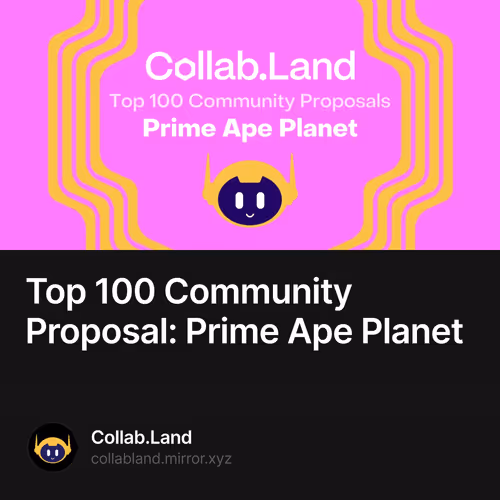 Top 100 Community Proposal: Prime Ape Planet 146/500