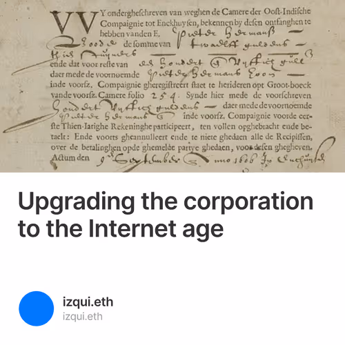 Upgrading the corporation to the Internet age 3/500