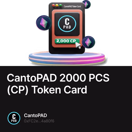 CantoPAD 2000 PCS CP Token Card