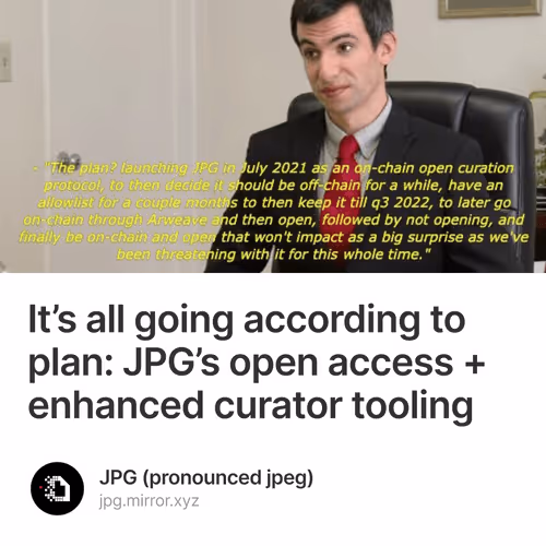 Its all going according to plan JPGs open access  enhanced curator tooling