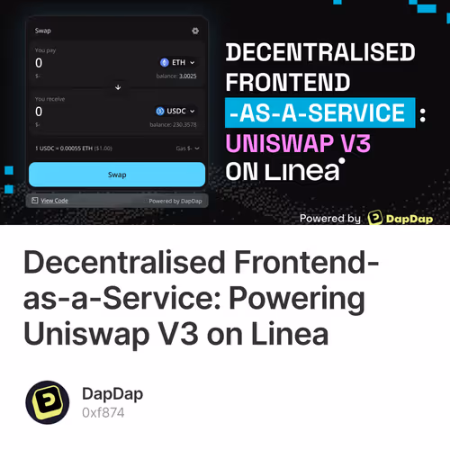 Decentralised Frontend-as-a-Service: Powering Uniswap V3 on Linea 1