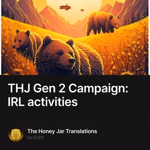 THJ Gen 2 Campaign: IRL activities 4/420