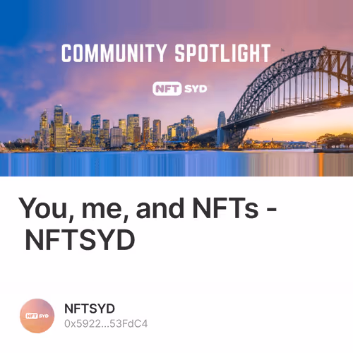 You me and NFTs - NFTSYD