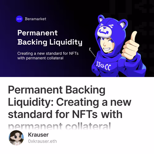 Permanent Backing Liquidity: Creating a new standard for NFTs with permanent collateral 12
