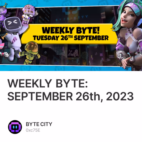 WEEKLY BYTE: SEPTEMBER 26th, 2023 1