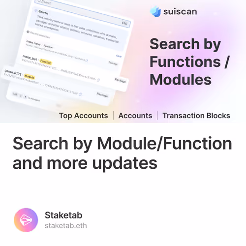 Search by Module/Function and more updates 1