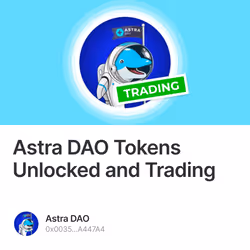 Astra DAO Tokens Unlocked and Trading 12/500
