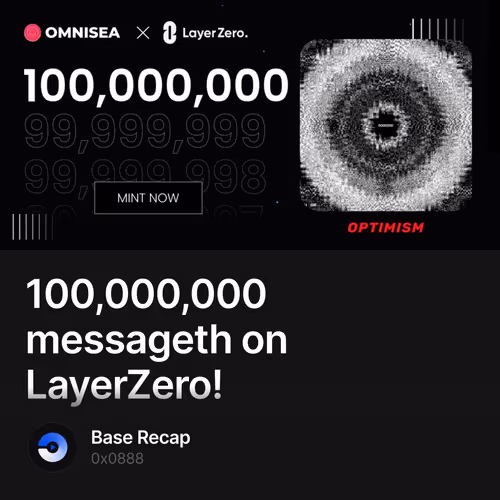 100,000,000 messageth on LayerZero! 4/500