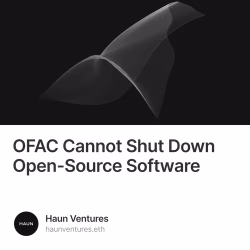 OFAC Cannot Shut Down Open-Source Software