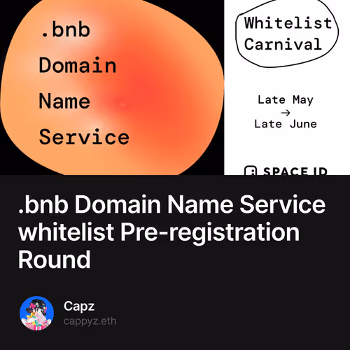 .bnb Domain Name Service whitelist   Pre-registration Round