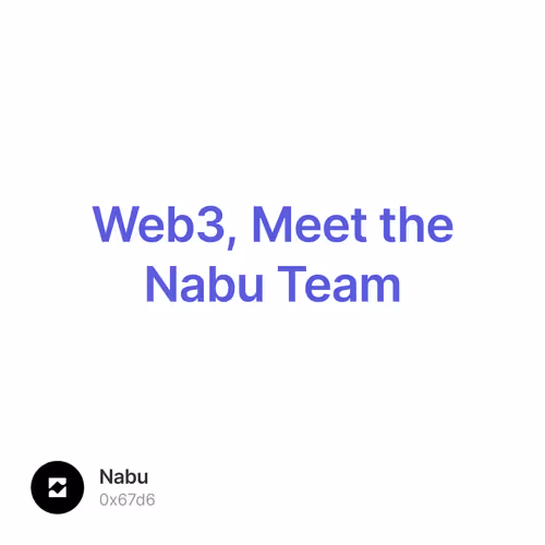 Web3, Meet the Nabu Team 5/500