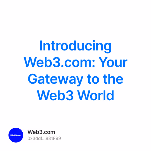Introducing Web3.com: Your Gateway to the Web3 World