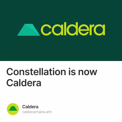 Constellation is now Caldera 33/500