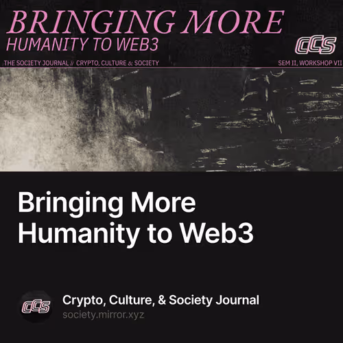 Bringing More Humanity to Web3