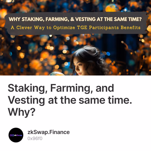 Staking, Farming, and Vesting at the same time. Why? 7