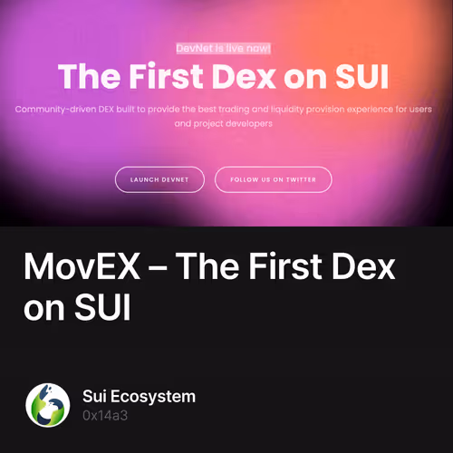 MovEX – The First Dex on SUI 83/500