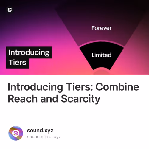 Introducing Tiers: Combine Reach and Scarcity 20