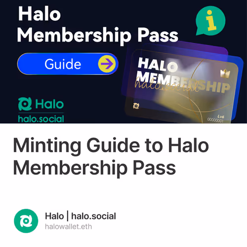Minting Guide to Halo Membership Pass 3
