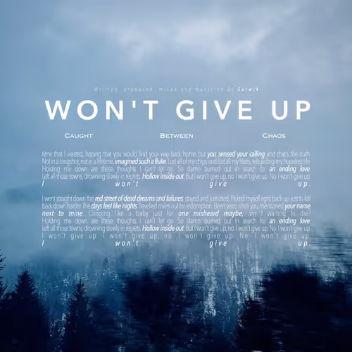 Won't Give Up #72
