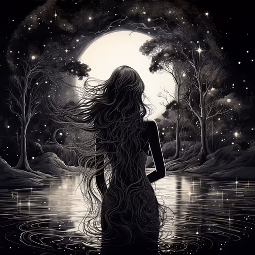 Bathing on a moonlit night