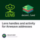 Lens handles and activity for Arweave addresses