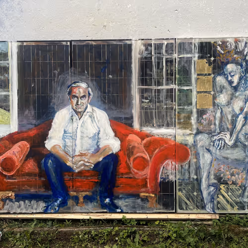 NORAVISIONSOLARMETAVERSE NORMA DE SAINT PICMAN GRAPHIC WORKS after oil paintings on solar panels