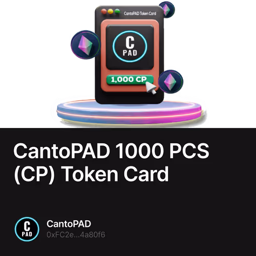 CantoPAD 1000 PCS CP Token Card