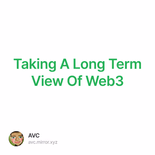 Taking A Long Term View Of Web3