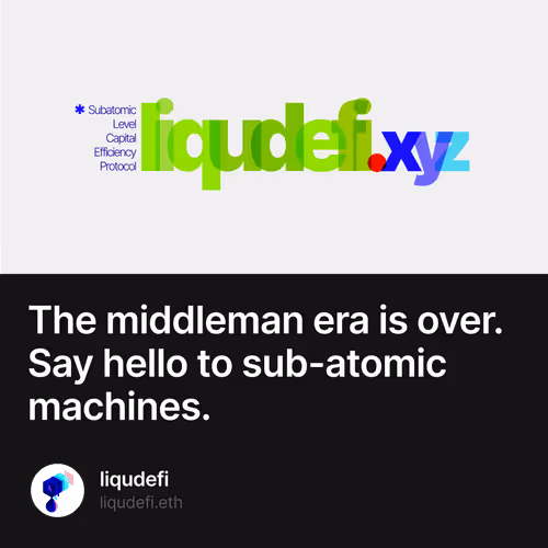 The middleman era is over. Say hello to sub-atomic machines.  4/100