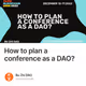 How to plan a conference as a DAO