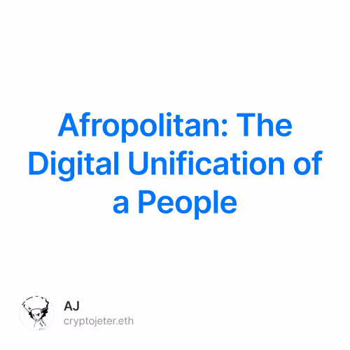 Afropolitan The Digital Unification of a People