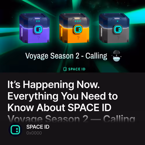 It’s Happening Now. Everything You Need to Know About SPACE ID Voyage Season 2 — Calling 3/500