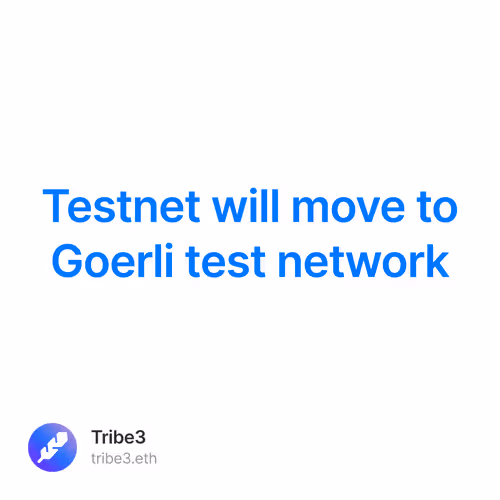 Testnet will move to Goerli test network