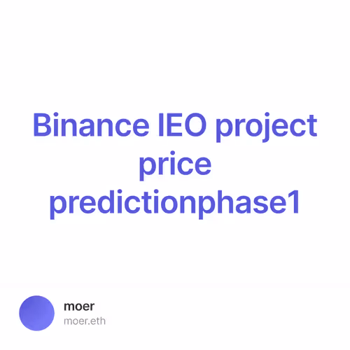 Binance IEO project price prediction（phase1）