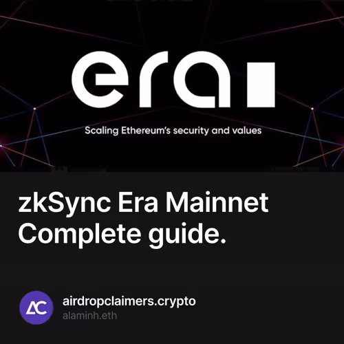 zkSync Era Mainnet Complete guide. 60/500